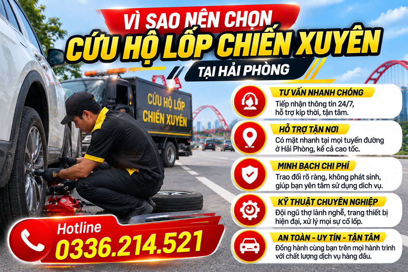 Vì sao chọn cứu hộ lốp Chiến Xuyên