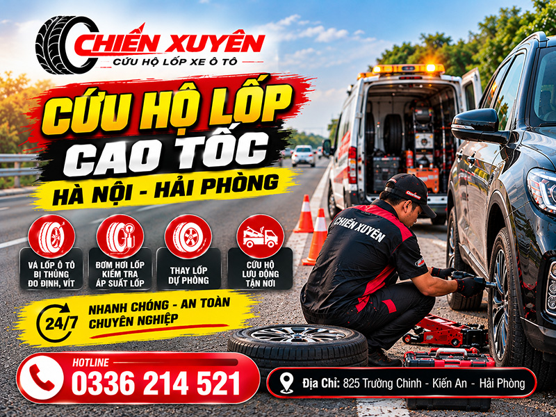 Cứu hộ lốp cao tốc Hà Nội - Hải Phòng