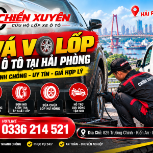 Vá vỏ lốp xe ô tô tại Hải Phòng