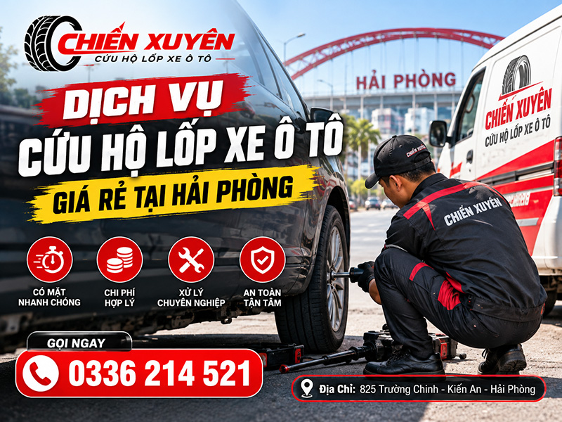 cứu hộ lốp xe ô tô giá rẻ tại hải phòng