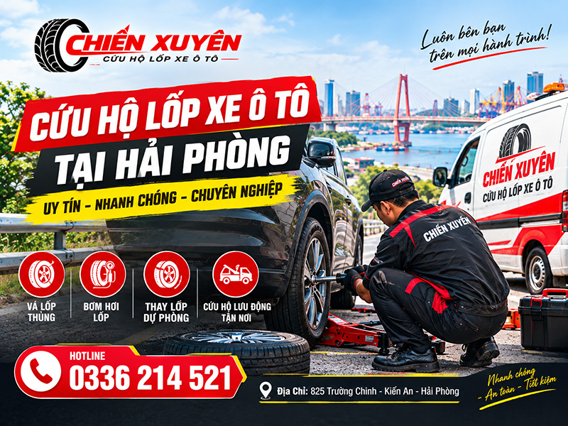 cứu hộ lốp xe ô tô tại Hải Phòng